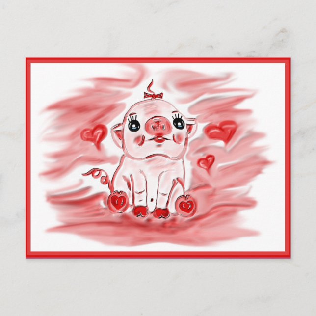 valentinesgrisvykort helg vykort (Framsida)