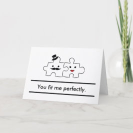ValentinesHe&She kort: Dig passform mig perfekt Helgkort