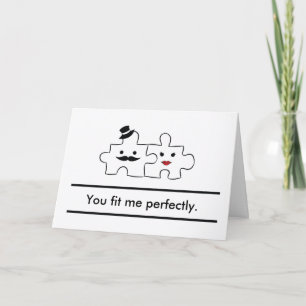 ValentinesHe&She kort: Dig passform mig perfekt Helgkort