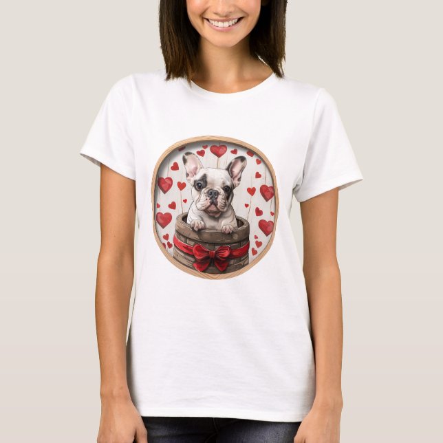 Valentiness Fransk Bulldog T Shirt (Framsida)