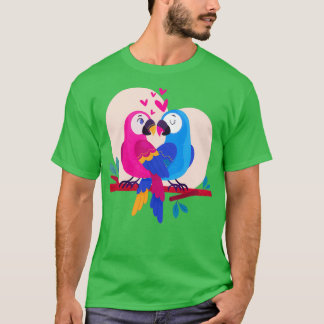 Valentinex27s Day Parrot par T Shirt