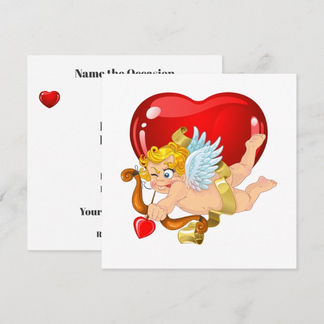 Valentinfestinladning Inbjudningar (Fram/baksida)