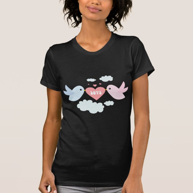 Valentinflyglove birds tee shirt (Framsida)