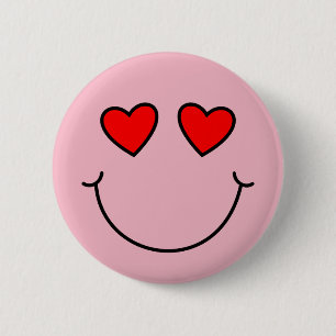 Valentinhjärta synar Emoji Knapp
