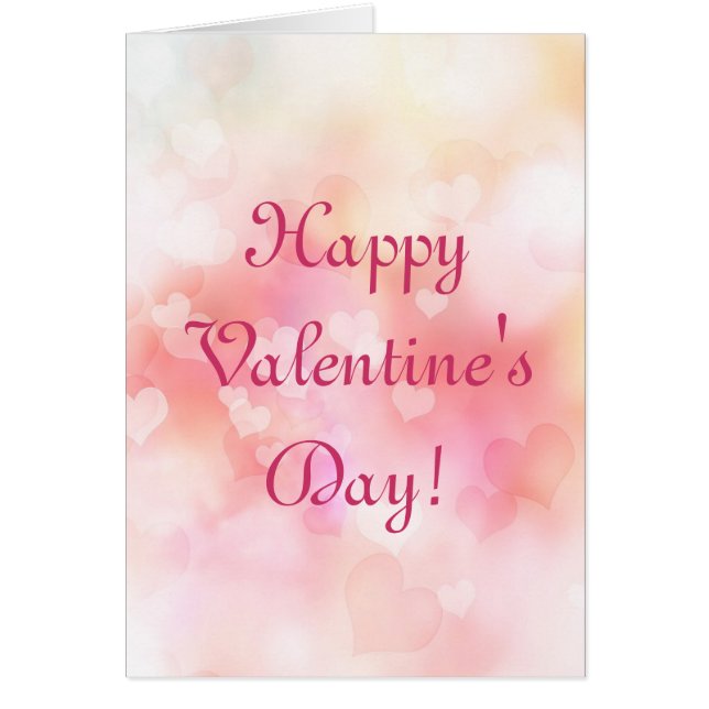 Valentinhjärtabakgrund Hälsningskort (Framsidan)