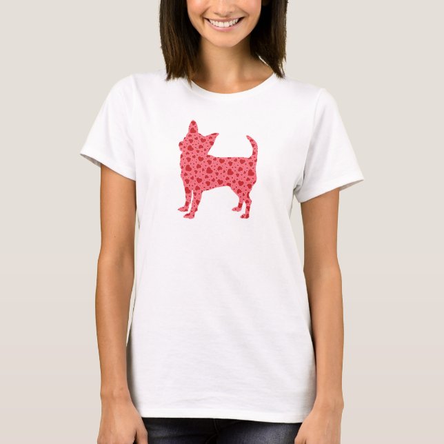 ValentinhjärtaChihuahua Tee (Framsida)