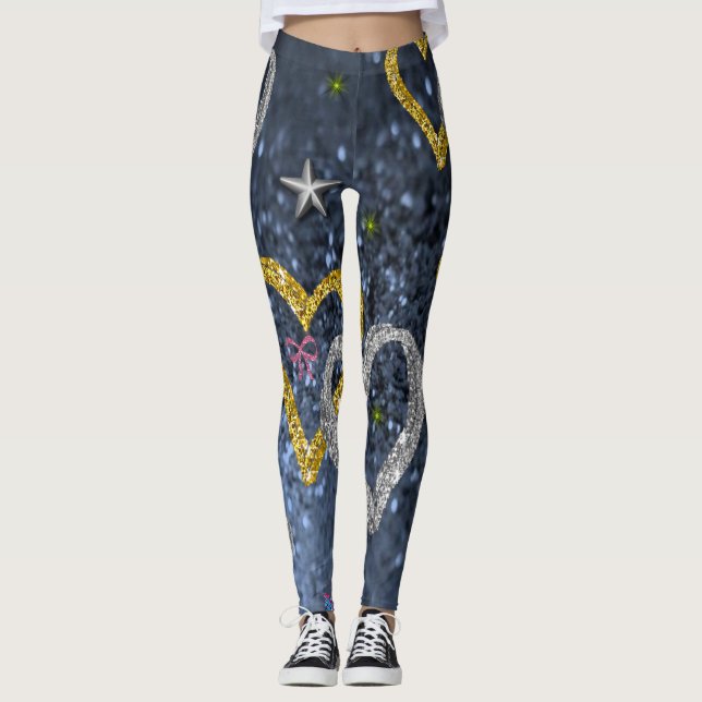 valentinhjärtan hos baljväxter leggings (Framsida)