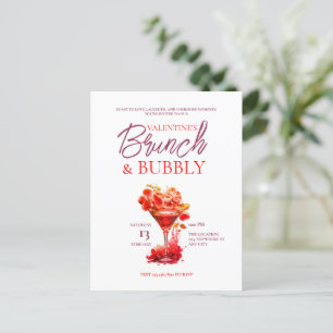Valentininbjudan Brunch och Bubbly Vykort