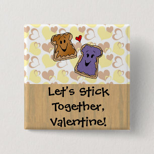 Valentinjordnötsmör och gelé knapp