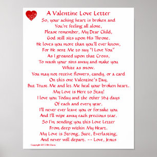 Valentinkärlekbrev Poster