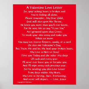 Valentinkärlekbrev Poster