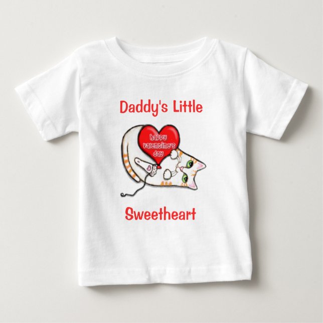 Valentinkattbaby T-shirt (Framsida)