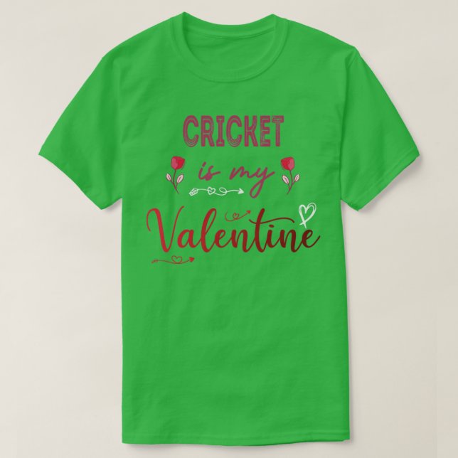 Valentinklump för cricket älskare cricket älskare  t shirt (Design framsida)