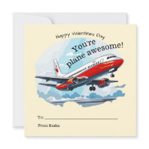 Valentinkort för skolan flygplan Fantastisk