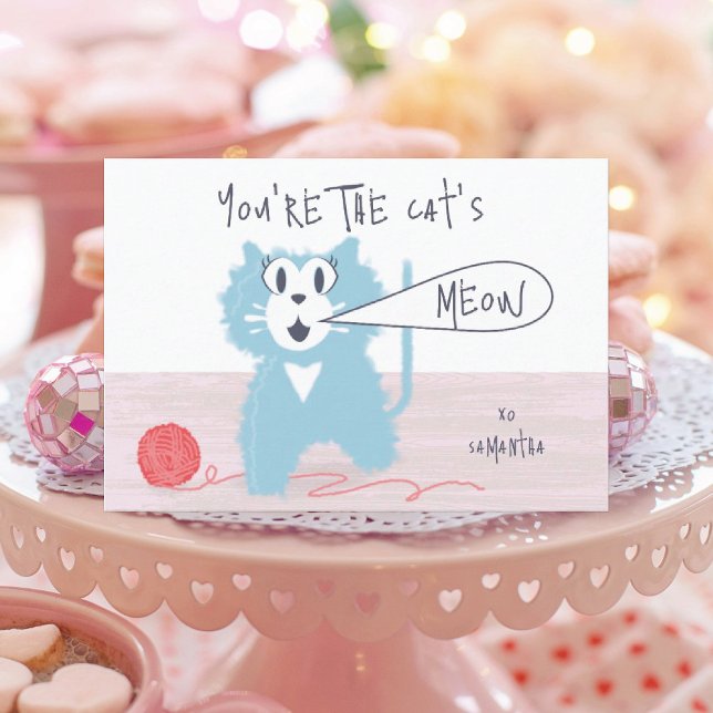 Valentinkort för söt Kattunge Tack Kort (Skapare uppladdad)