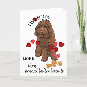 Valentinkort från din Cute Labradoodle-Hund Helgkort