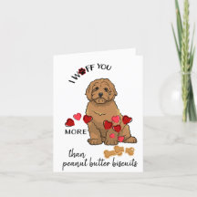 Valentinkort från din gyllene Doodle Hund Kärlek