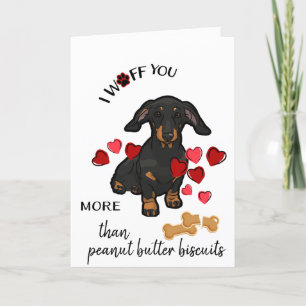 Valentinkort från dina Dachshund Hund Biscuits Helgkort
