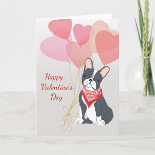 Valentinkort från Hund Boston Terrier Ballores Helgkort