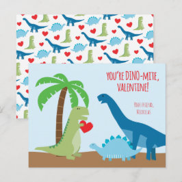 Valentinkort i dinosauriklass - T-Rex Helg Vykort