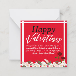 Valentinkort lycklig Valentines Kärlek Dag Anteckningskort