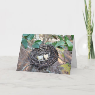 Valentinkort med 2 Hjärtformade ägg inuti Helgkort