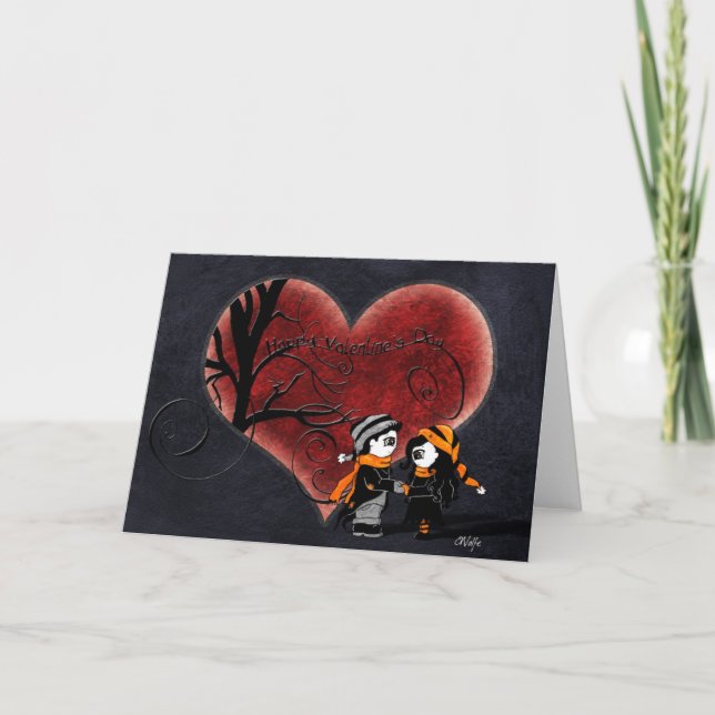 Valentinkort "Strange Kärlek" Helgkort (Framsida)