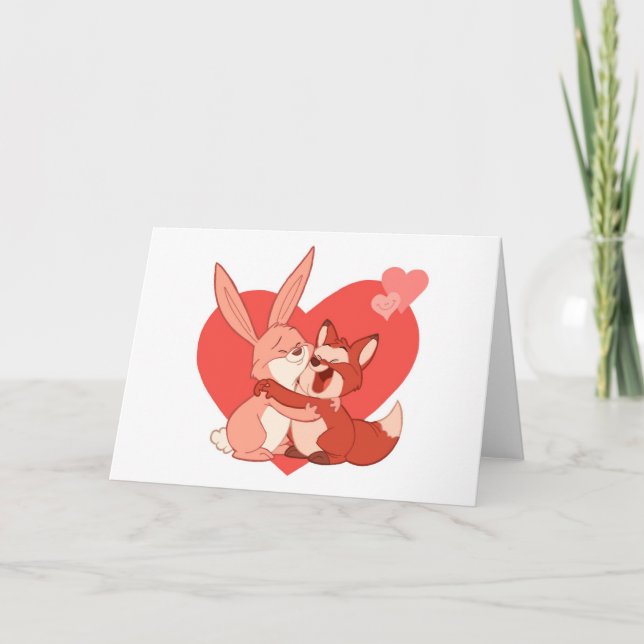 Valentinkort (tomt invändigt) helgkort (Framsida)