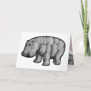 Valentinkortet baby Hippo Kärlek Helgkort