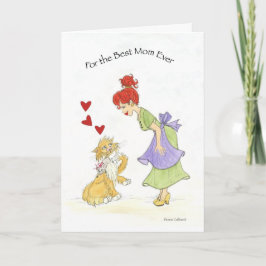 Valentinkortet mamma och Kat Helgkort