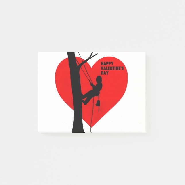 Valentinkortsgåva till Arborist/Träd Surgeons Post-it Block (Framsida)