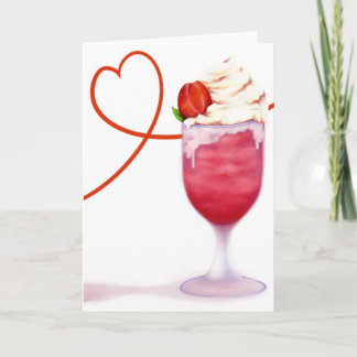 Valentinmilkshake Helgkort