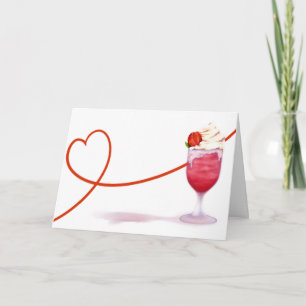 Valentinmilkshake Helgkort