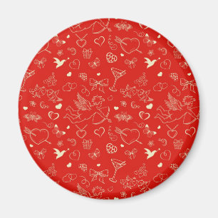 Valentinmönster Magnet