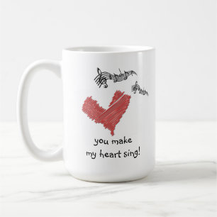 Valentinmuggen, gör du min hjärta att sjunga! kaffemugg