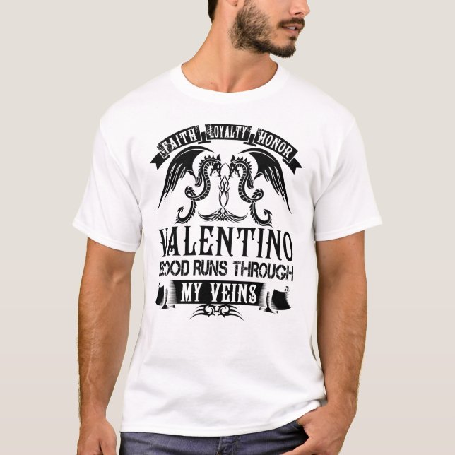 VALENTINO Blood Springa genom mina vener T Shirt (Framsida)
