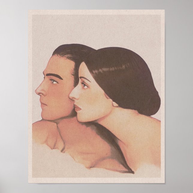 Valentino och Rambova: Älskare Art Print (1923) Poster (Framsidan)