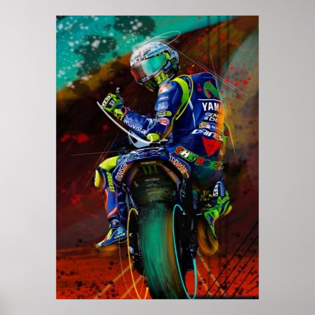 valentino rossi, moto gp legend, doktorn 46, poster (Framsidan)