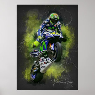 valentino rossi, moto gp legend, doktorn 46, poster