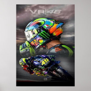 valentino rossi, moto gp legend, doktorn 46, poster