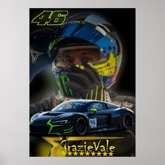 valentino rossi, moto gp legend, doktorn 46, poster (Framsidan)