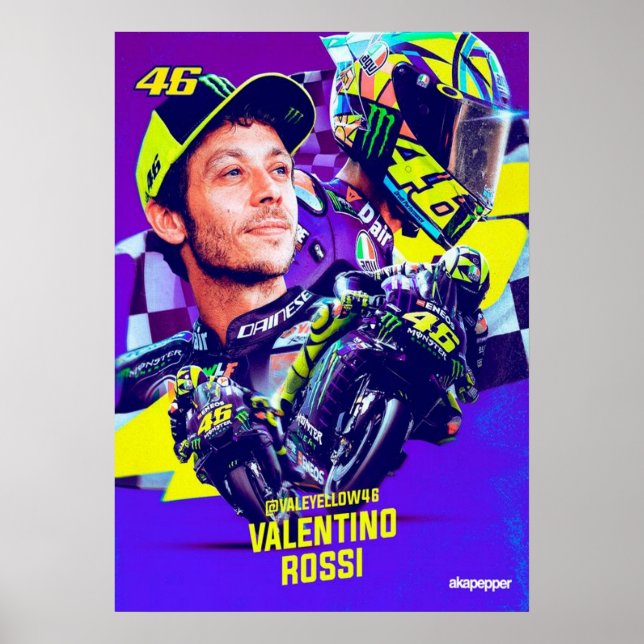 valentino rossi, moto gp legend, doktorn 46, poster (Framsidan)