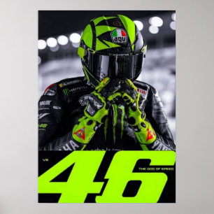 valentino rossi, moto gp legend, doktorn 46, poster