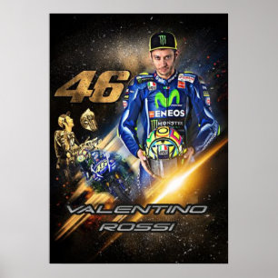 valentino rossi, moto gp legend, doktorn 46, poster