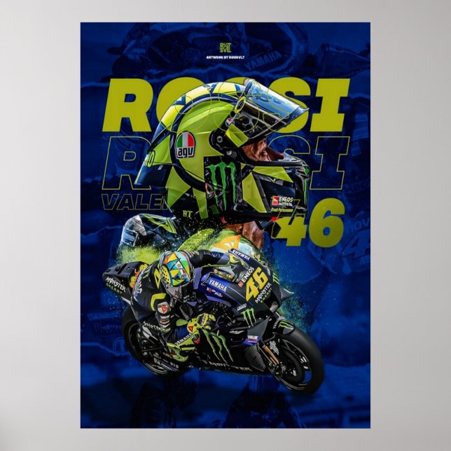 valentino rossi, moto gp legend,    the doctor 46, poster (Framsidan)