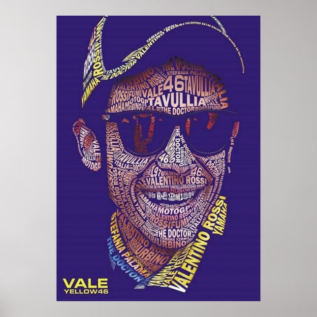 valentino rossi, moto gp legend,    the doctor 46, poster (Framsidan)
