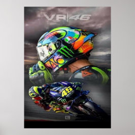 valentino rossi, moto gp legend, the doctor 46, poster