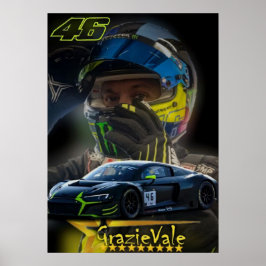 valentino rossi, moto gp legend, the doctor 46, poster