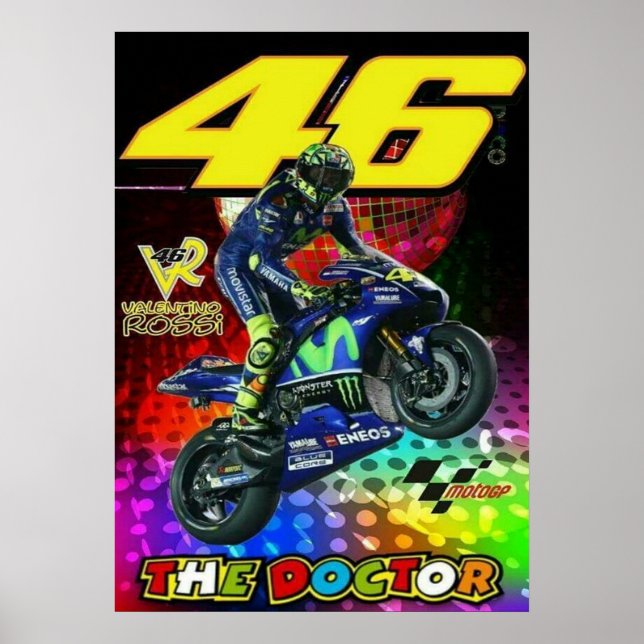 valentino rossi, moto gp legend,    the doctor 46, poster (Framsidan)