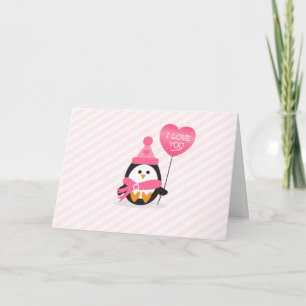 Valentinpingvin Helgkort
